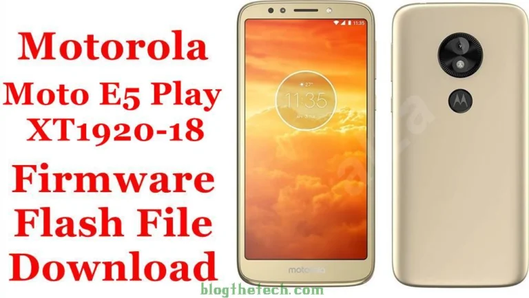 [Flash File] Motorola Moto E5 Play XT1920-18 Firmware Download [Stock ROM]