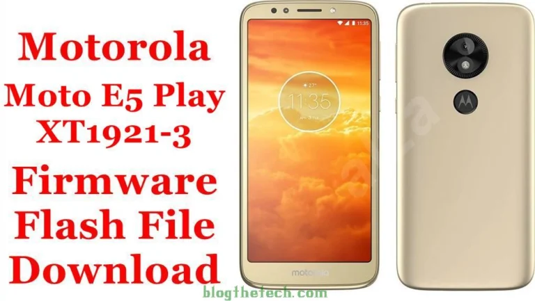 [Flash File] Motorola Moto E5 Play XT1921-3 Firmware Download [Stock ROM]