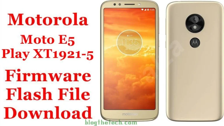 [Flash File] Motorola Moto E5 Play XT1921-5 Firmware Download [Stock ROM]
