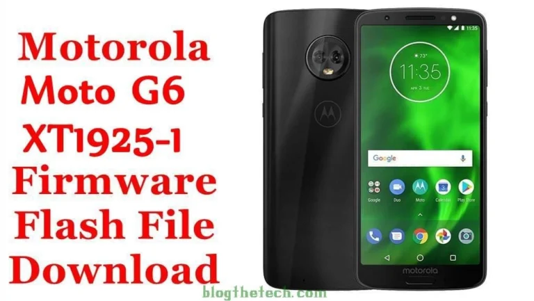 [Flash File] Motorola Moto G6 XT1925-1 Firmware Download [Stock ROM]