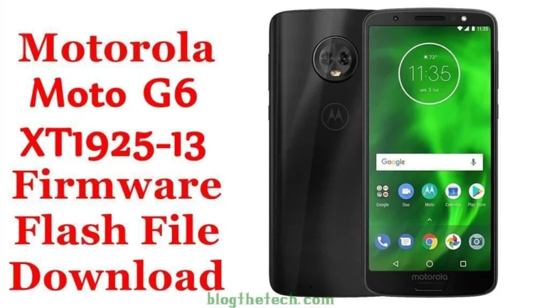 [Flash File] Motorola Moto G6 XT1925-13 Firmware Download [Stock ROM]