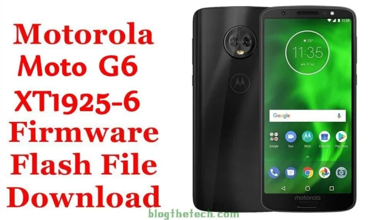 [Flash File] Motorola Moto G6 XT1925-6 Firmware Download [Stock ROM]