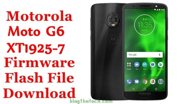 [Flash File] Motorola Moto G6 XT1925-7 Firmware Download [Stock ROM]