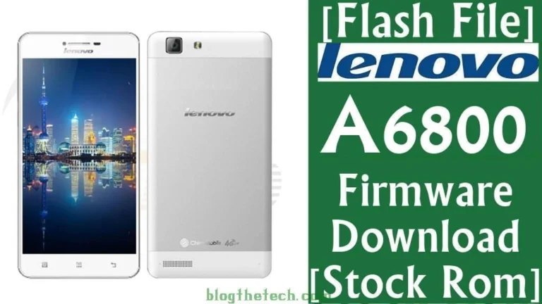 [Flash File] Lenovo A6800 Firmware Download [Stock ROM]