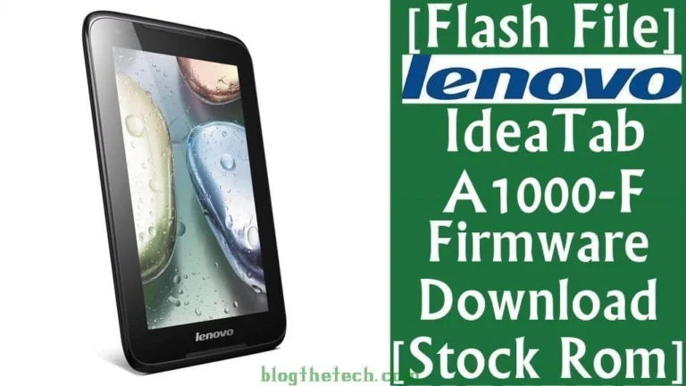 [Flash File] Lenovo IdeaTab A1000-F Firmware Download [Stock ROM]