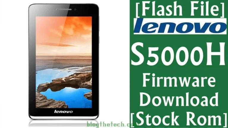 [Flash File] Lenovo S5000H Firmware Download [Stock ROM]