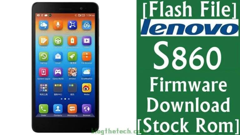 [Flash File] Lenovo S860 Firmware Download [Stock ROM]