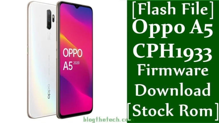 [Flash File] Oppo A5 2020 CPH1933 Firmware Download [Stock ROM]