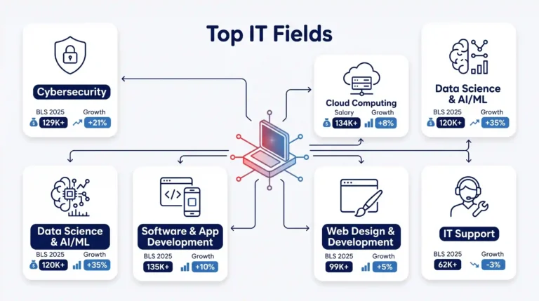 Best Career Fields in IT in 2026: 6 Paths Worth Pursuing