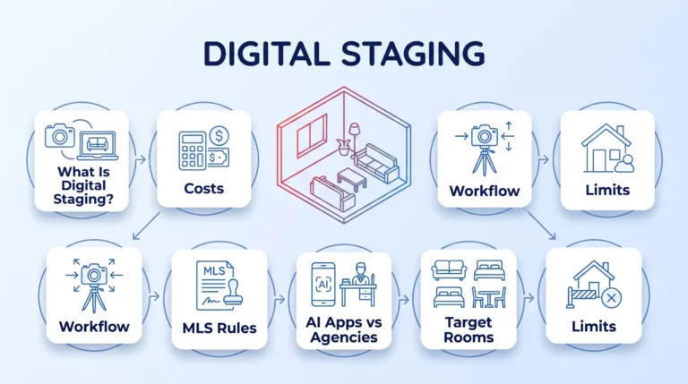 Digital Staging in Real Estate: Costs, Workflow, and MLS Rules