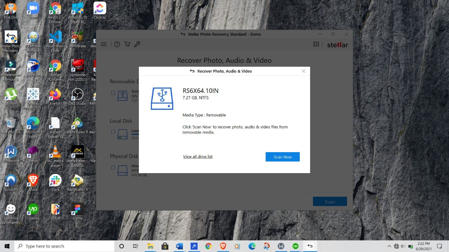 Stellar Photo Recovery Interface