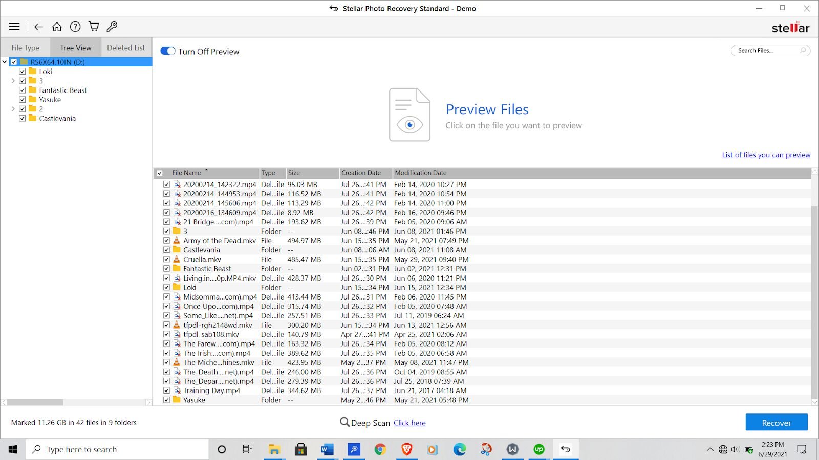 Stellar Photo Recovery Scanning