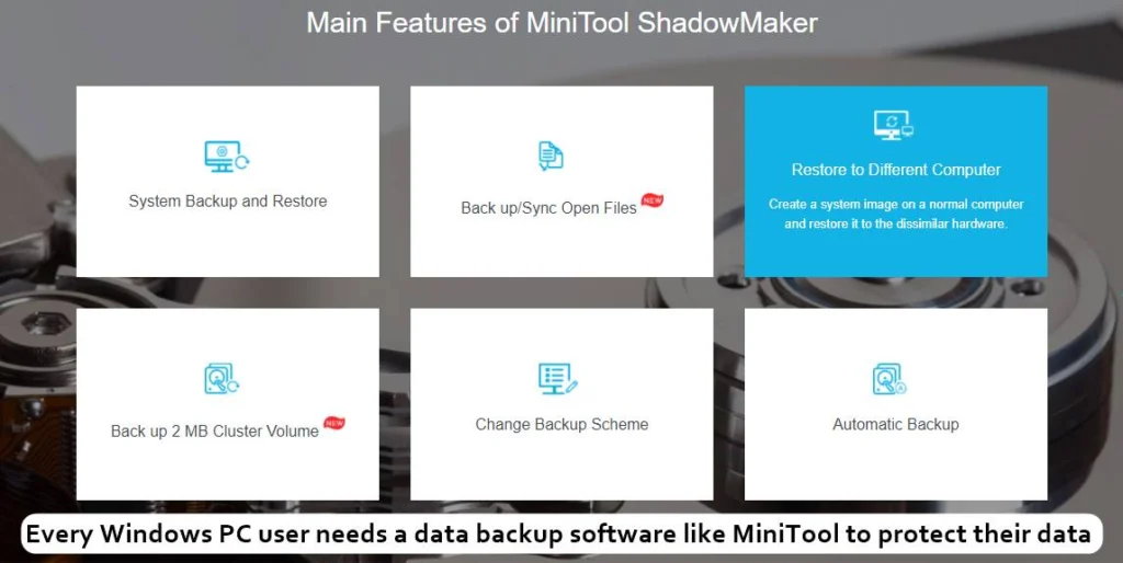 Every Windows PC user needs a data backup software like MiniTool to protect their data