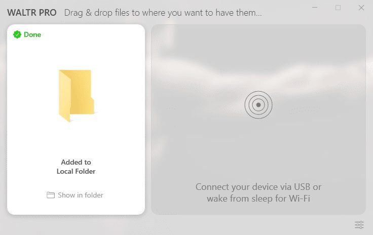 WALTR Sleek Interface
