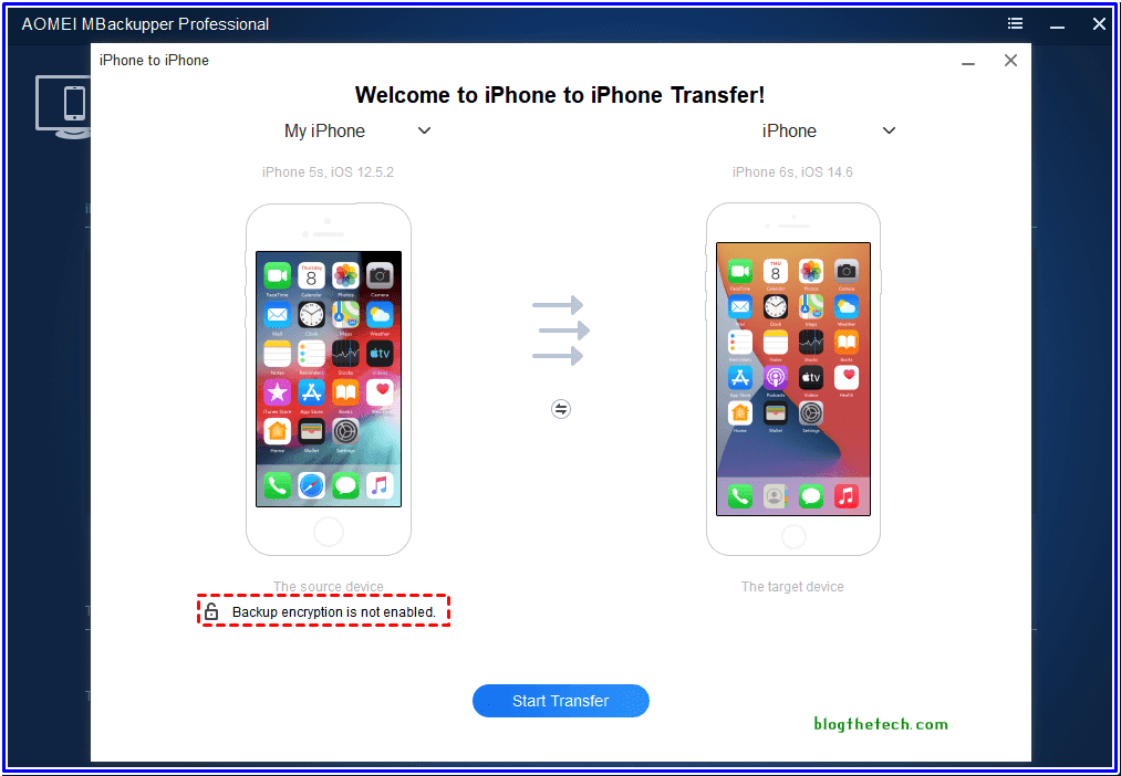 Enable the backup encryption on AOMEI MBackupper