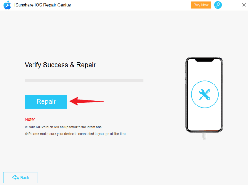 Fix iPhone stuck on Apple logo on iSunshare iOS Repair Genius