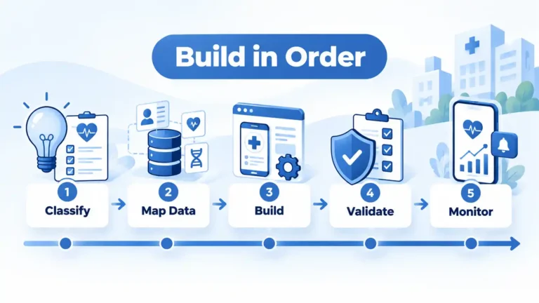 Build in Order timeline with five steps: Classify, Map Data, Build, Validate, and Monitor.
