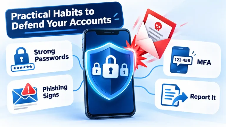 How to Protect Yourself From Online Scams: Passwords, Phishing, MFA, and Reporting