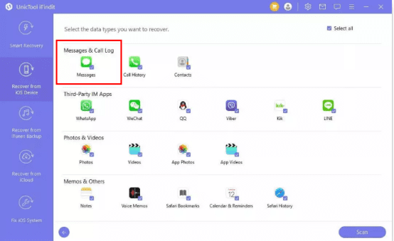 activity logs iFindit iOS Data Recovery Tool