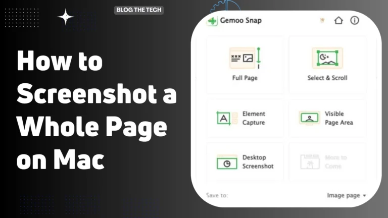 How to Screenshot a Whole Page on Mac