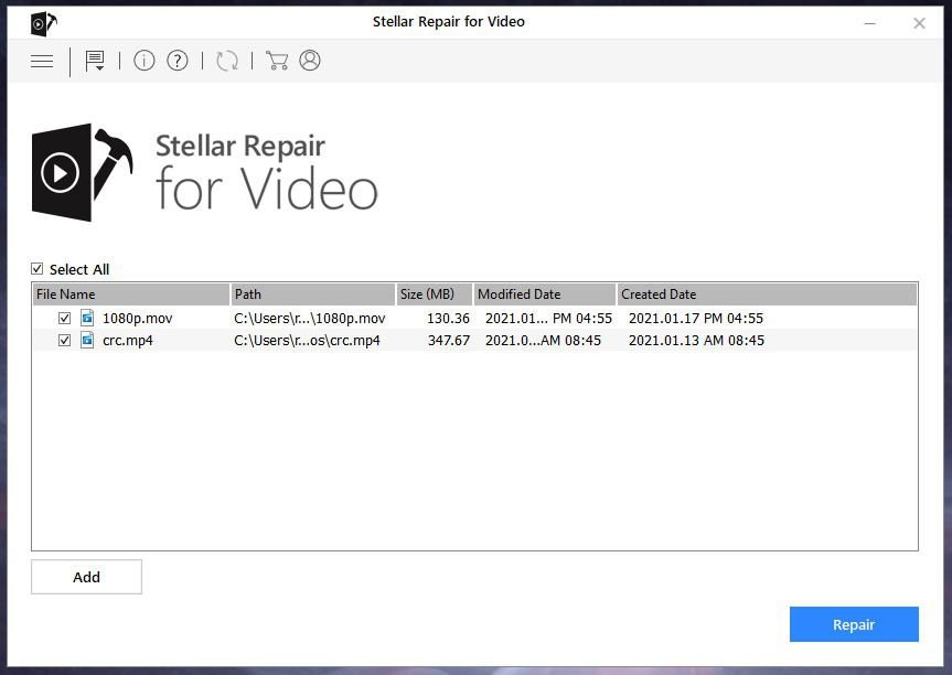 repair-multiple-video-files fix-corrupt-videos-with-stellar-repair-for-video-multiple-video-files
