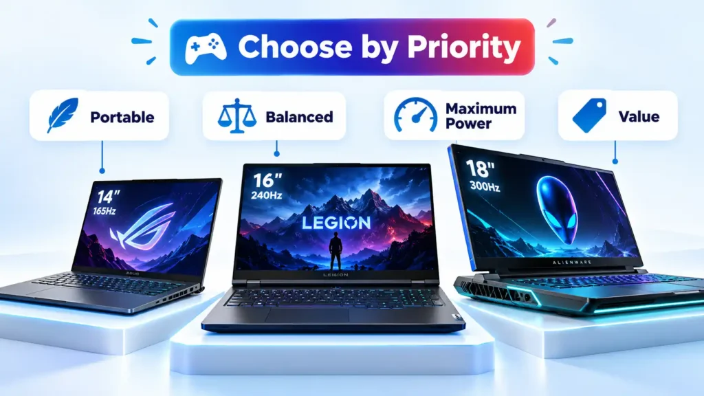 6 Gaming Laptops for Different Priorities in 2026
