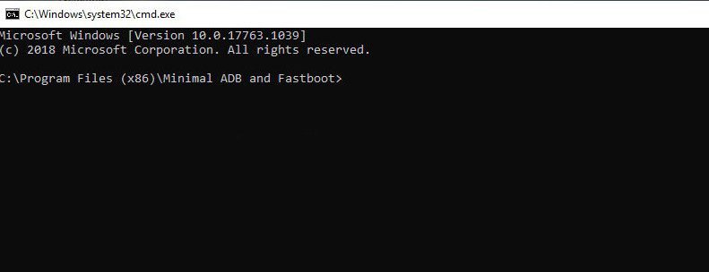 Command Started on Minimal ADB and Fastboot 1