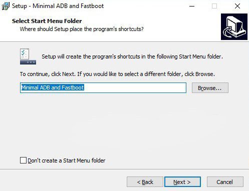 Start Menu Folder on Minimal ADB and Fastboot 1