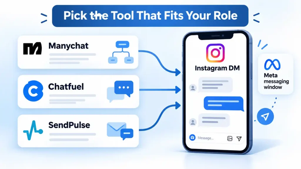 Manychat vs. Chatfuel vs. SendPulse: Instagram DM Automation Compared